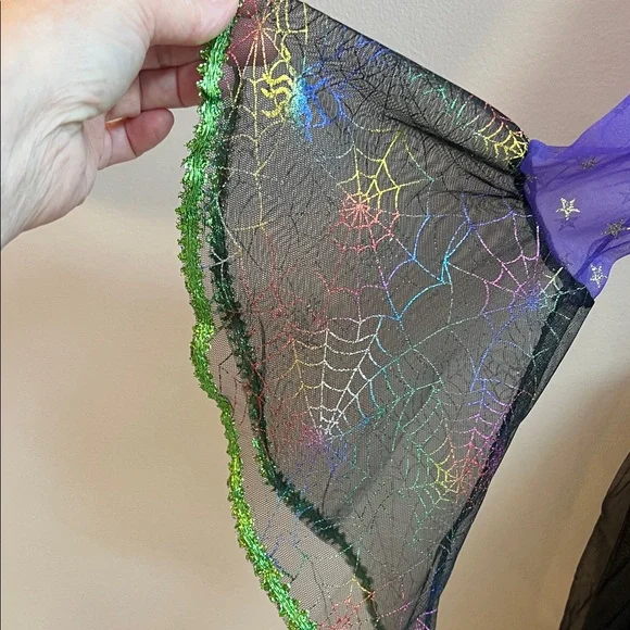 Chasing Fireflies Purple and Black Starry Witch Costume with Hat - Picture 4 of 6